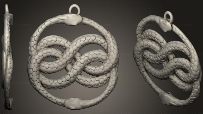 Ювелирные украшения (Wuivre pendant, JVLR_1220) 3D модель для ЧПУ станка